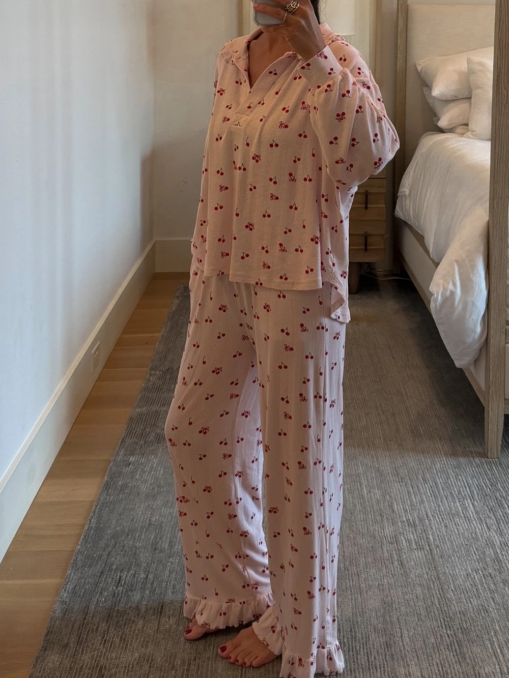 Shop Talulah cherry 🍒 pointelle pajama set (M)